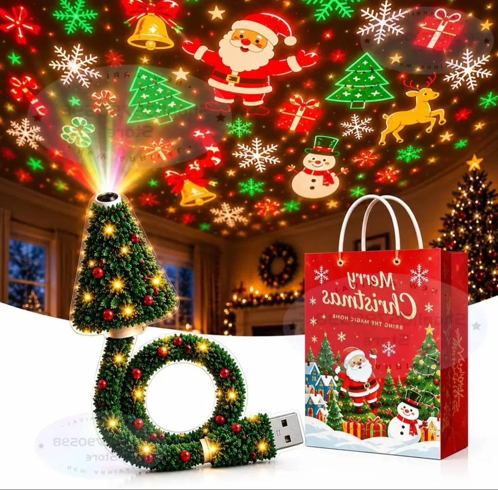 2027 Kerstprojectorlamp met 6 patronen